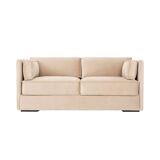 Canapé haga beige velour, design scandinave