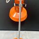 Lampe de bureau métal laqué orange et chrome - vers 1970