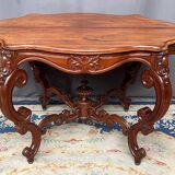 Table d'appoint victorienne antique. Bois de rose massif.