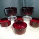 6 Vintage Luminarc Cups Ruby Color