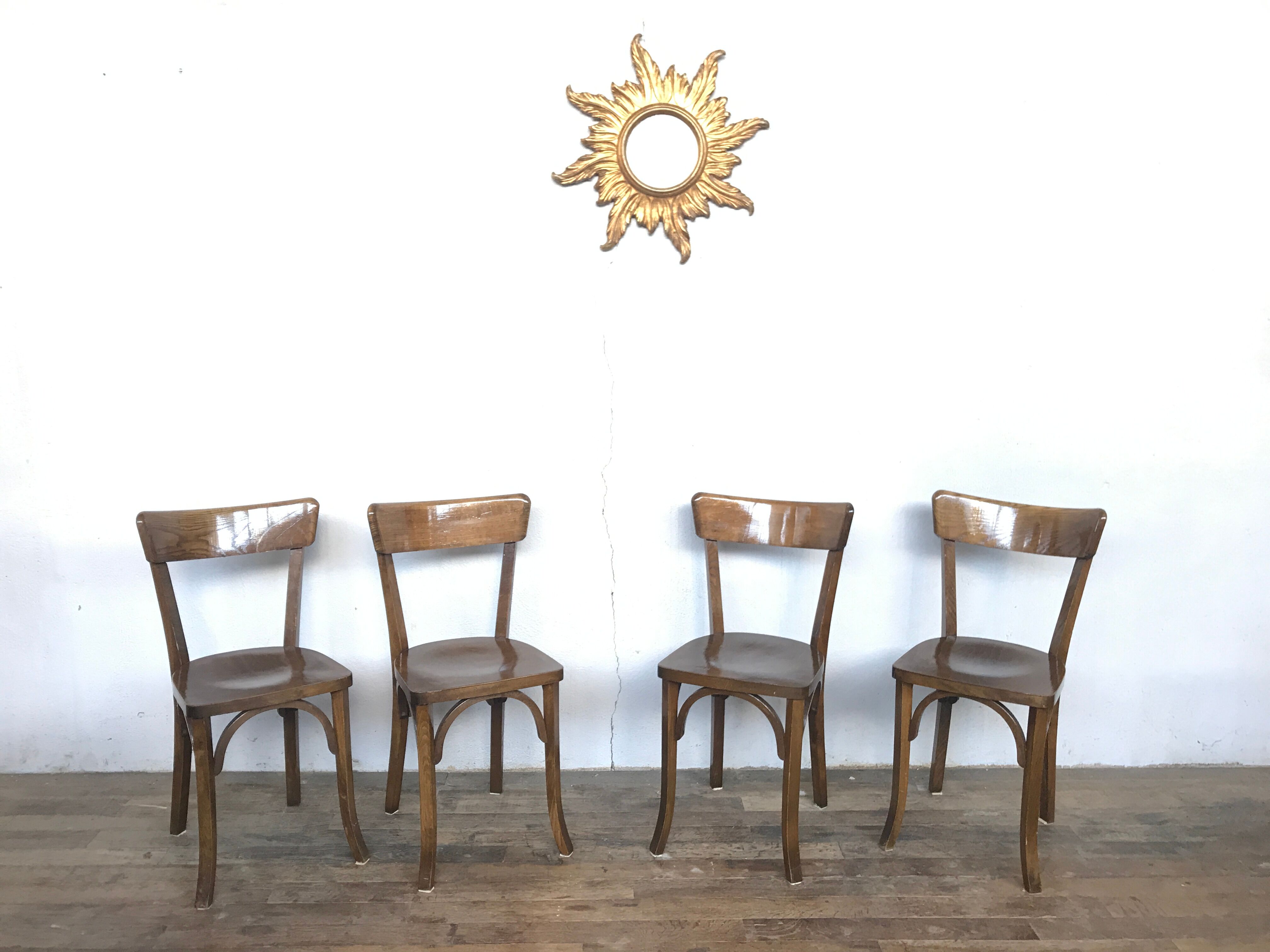 Series of 4 chairs, 1950/1960