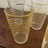 5 verres à orangeade des annees 70.