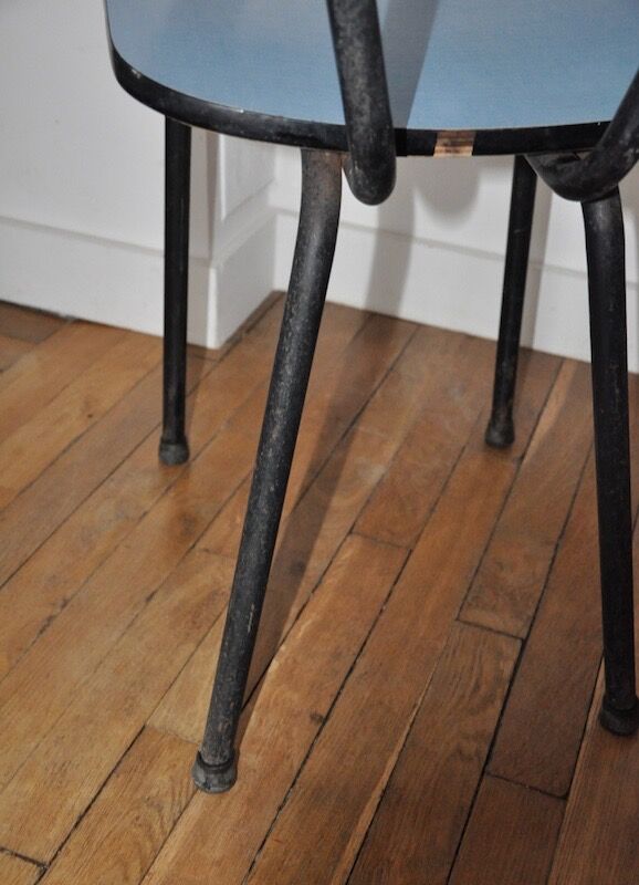 Blue formica chair