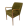 Armchair in birch and orginal dark green fabric of danish design from the 1950
