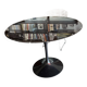 Black marble round table Knoll