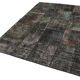 Hand-Knotted Oriental Overdyed 173 cm x 243 cm Black Patchwork Carpet