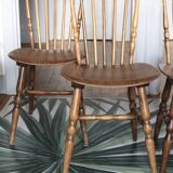 Set of 4 Tacoma Baumann slatted chairs
