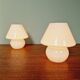 Pair of Murano glass mushroom lamps, 1970s-80s