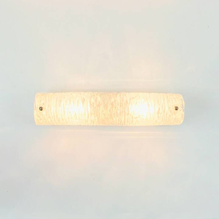 Mid-Century Tubular Murano Glass Wall Lamp from Hillebrand, Germany, 1970s