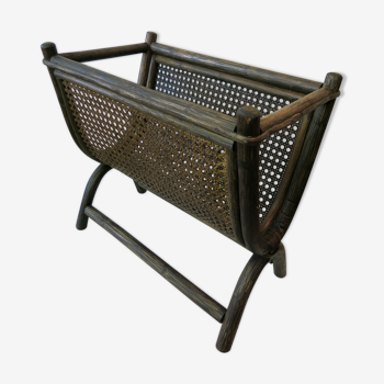 Rattan and canning magazine rack