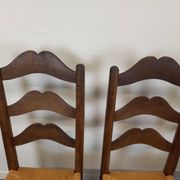 Straw brutalist chairs, set of 4
