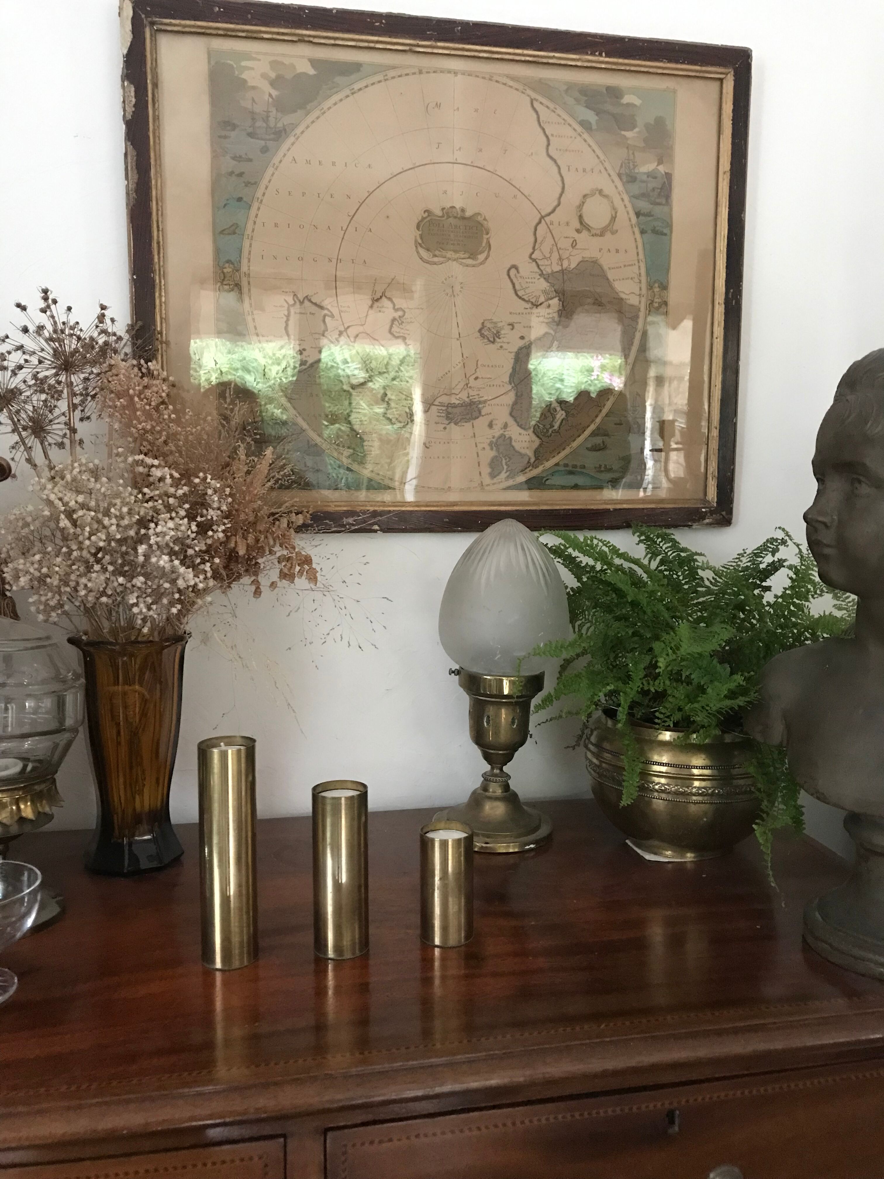 Scandinavian brass candle holders circa 1950