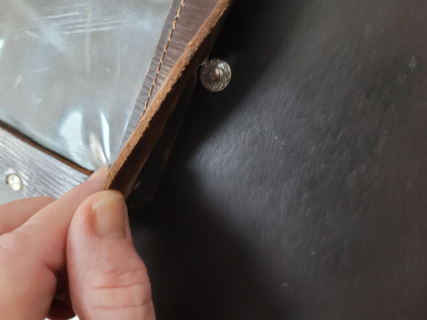 Antique cardboard suitcase