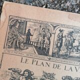 Old map of Paris by Melchior Tavernier