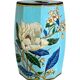 Large Japanese-style garden stool in turquoise glazed ceramic.