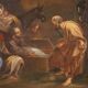 18th century Italian landscape painting with family scene