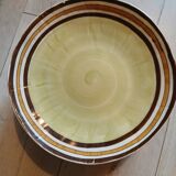 7 old stoneware flat plates