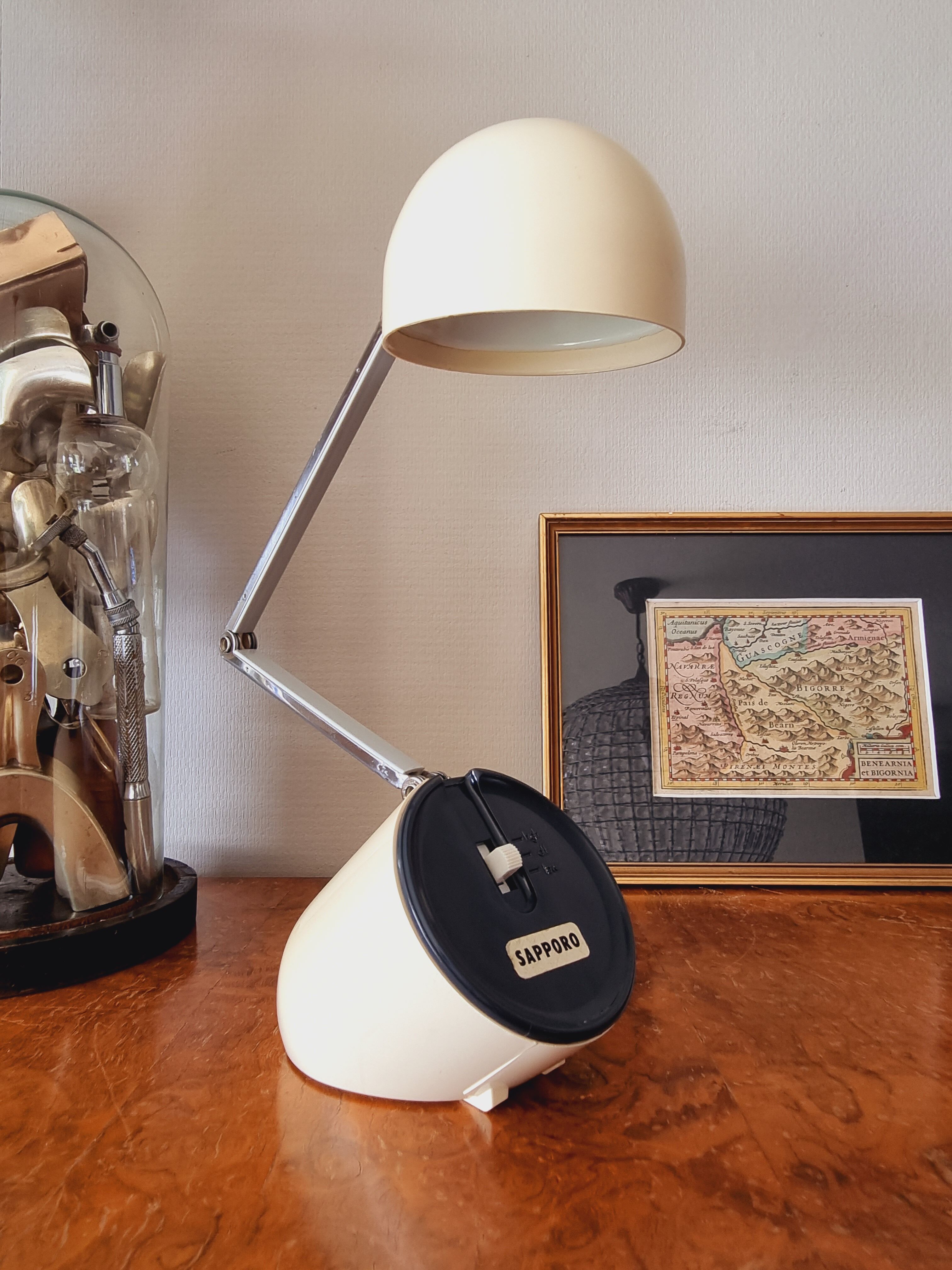 Japanese desk lamp, Space Age design, Kreo-Lite. 1970