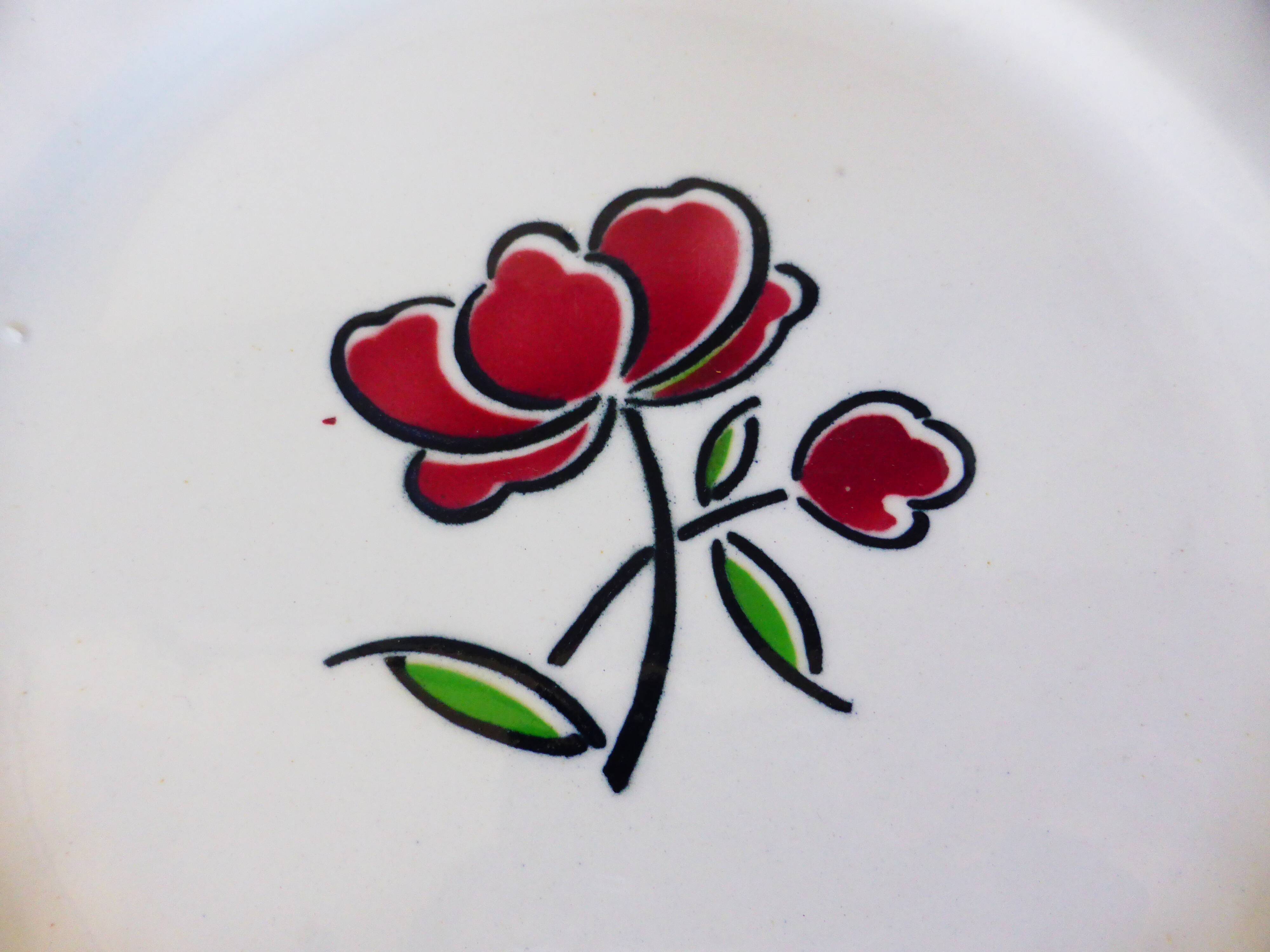 2 flat plates in pell mixes Digoin Sarreguemines and Badonviller 2107118