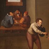 Scène d'intérieur flamande du XVIIe siècle