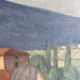 Old painting, landscape Monts du Lyonnais, signed and dated 1947