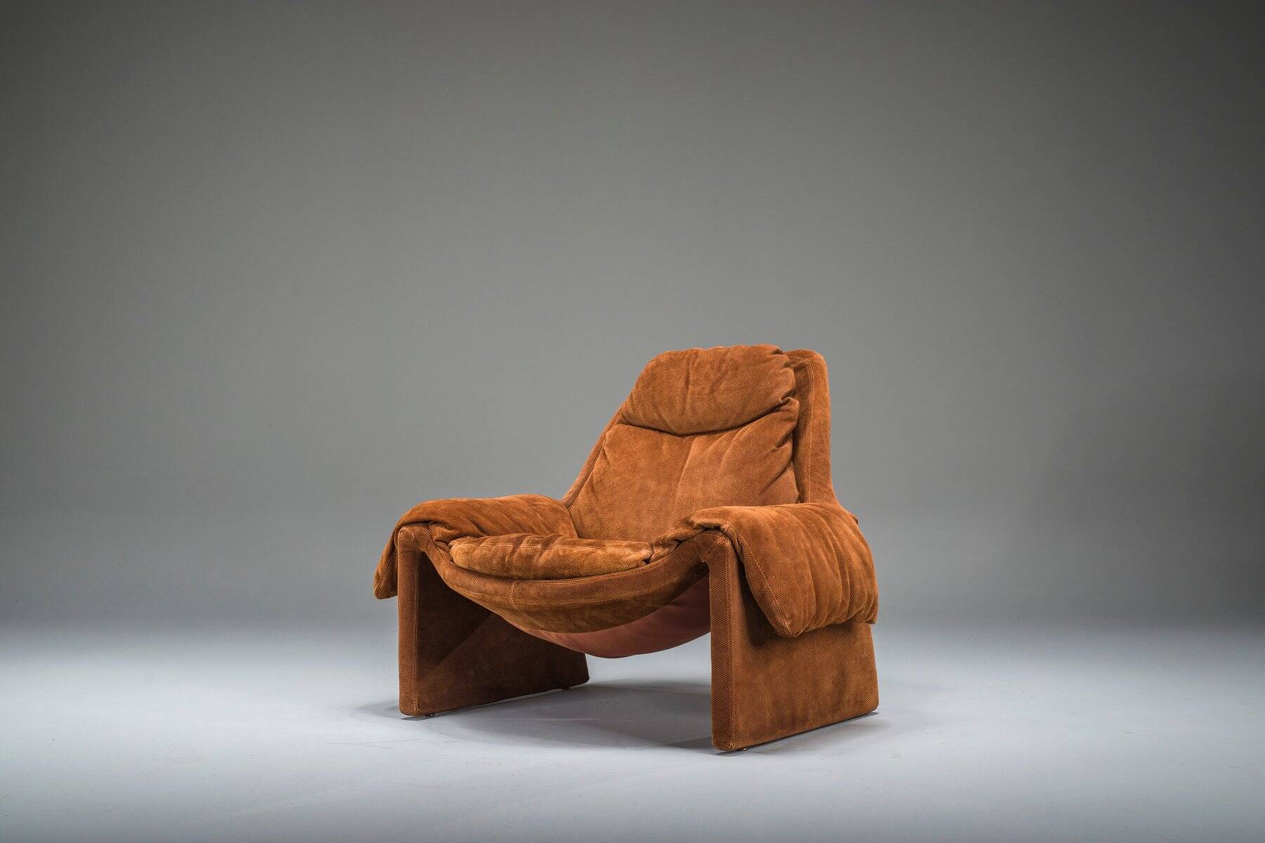 Proposals P60 leather lounge chair by Vittorio Introini for Saporiti, Italy, 1960s