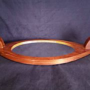 Mirrored Art Deco style wooden serving tray, year 1930