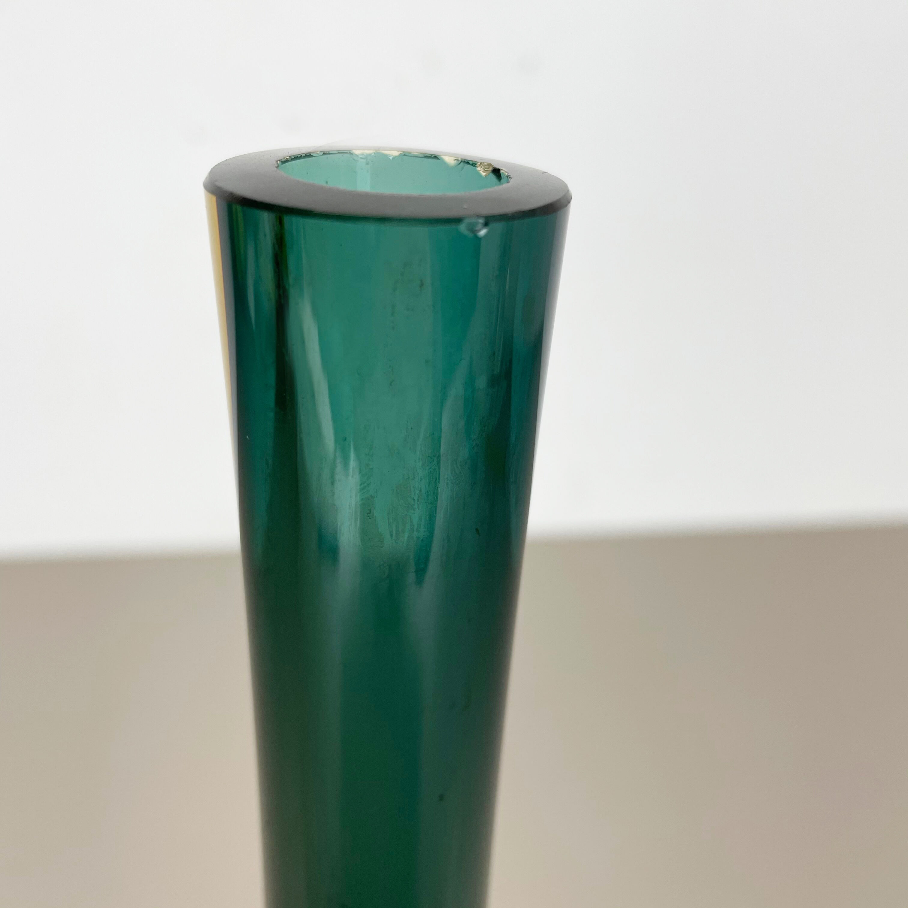 Large Murano Glass Sommerso Vase Designed by Flavio Poli attrib., Italy, 1970s