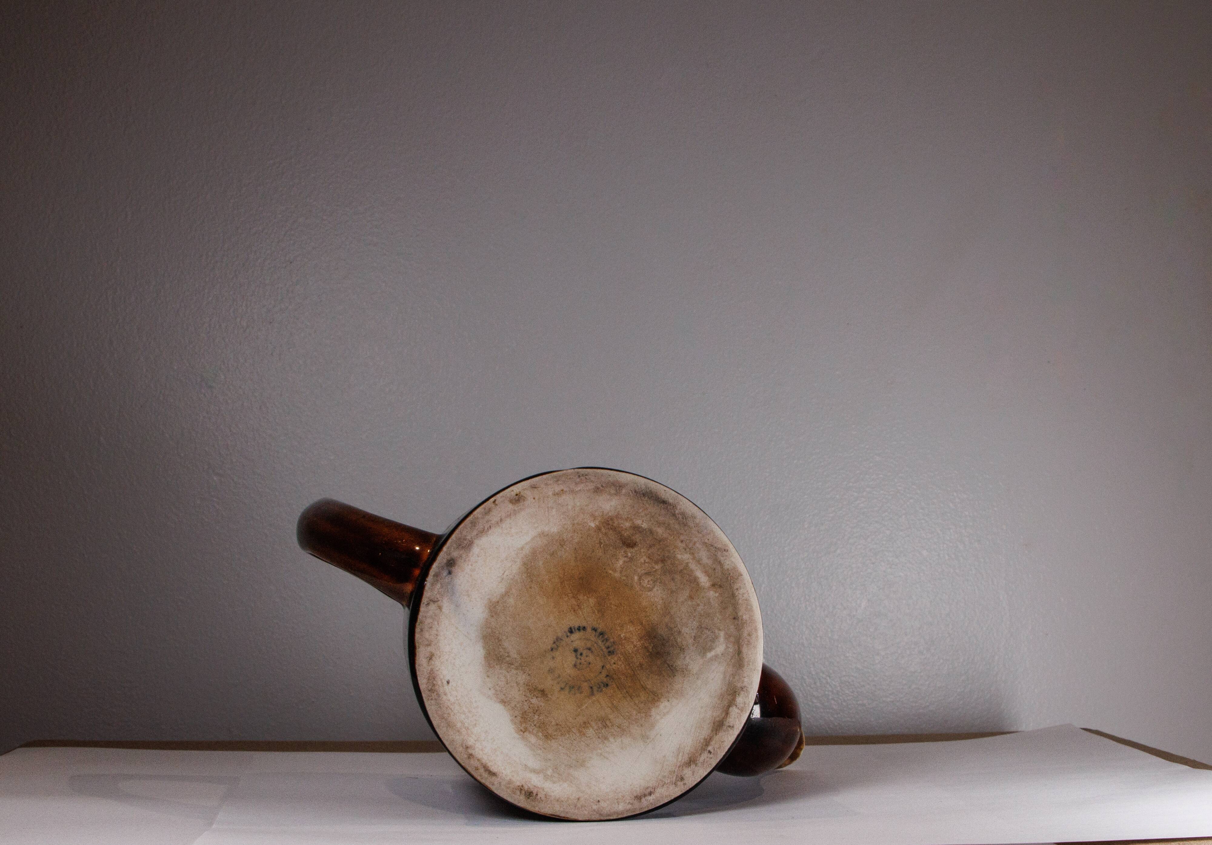 Brown "bistro" ceramic teapot
