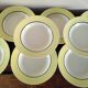 8 soup plates Sarreguemines Digoin yellow service