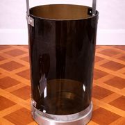Fontana Arte design Max Ingrand: Metal and plexiglass umbrella stand.