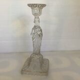 Ancien bougeoir verre moulé
