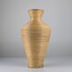 Grand vase de sol en rotin tressé, années 1970