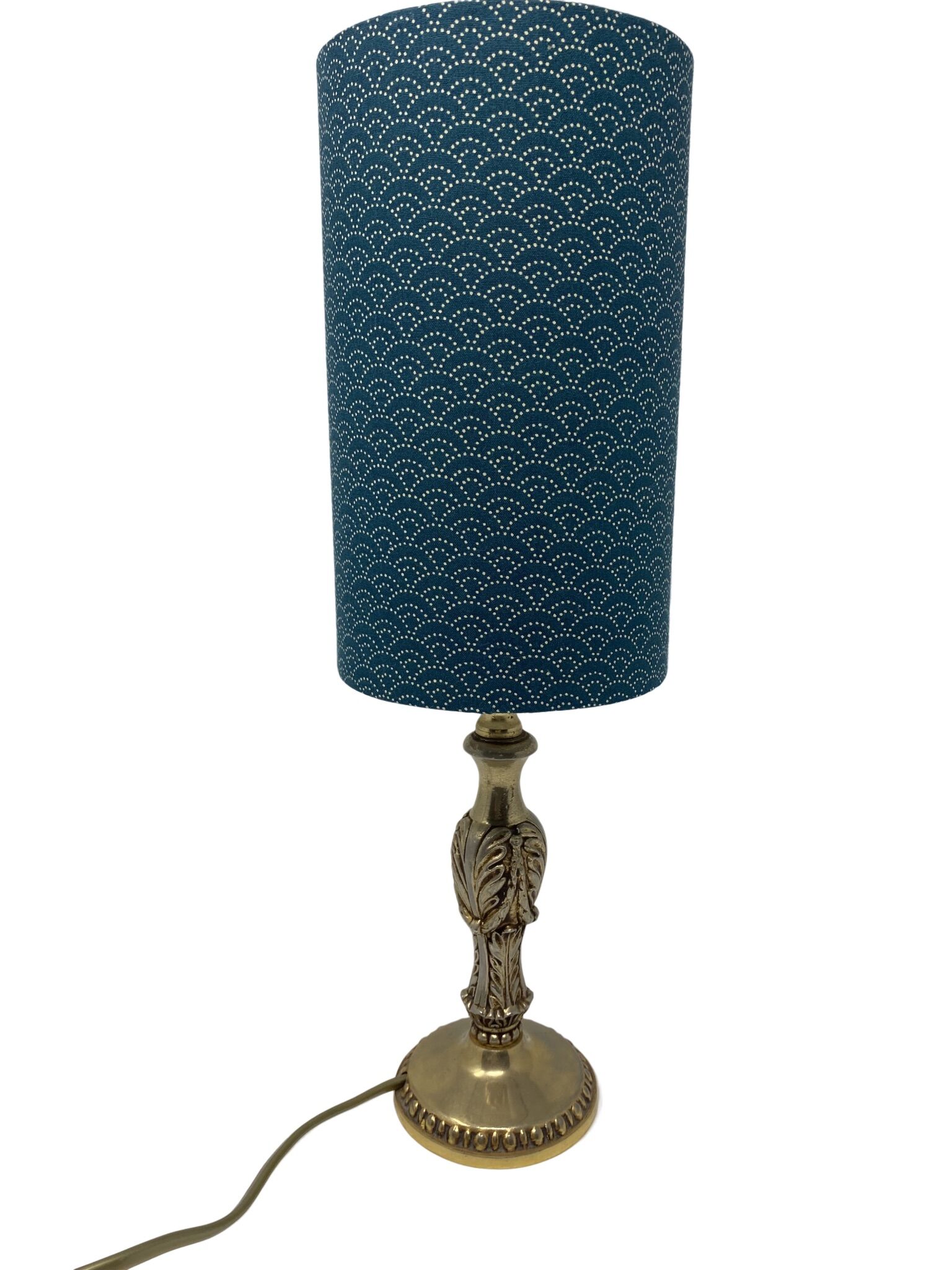 Bedside lamp with brass base