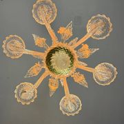 Venetian chandelier in gilded Murano glass, circa 1950