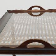 Antique Neo-Baroque Italian Barley Twist Bar Cart Serving Trolley, 1920s