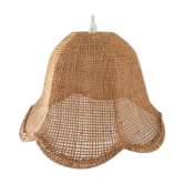 Hanging lamp in wicker