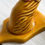 Ceramic slip kitchen towel hooks: Rooster, Hen, Duck.