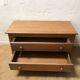 Low oak chest of drawers
