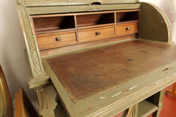 Bureau secrétaire bonheur du jour à cylindre