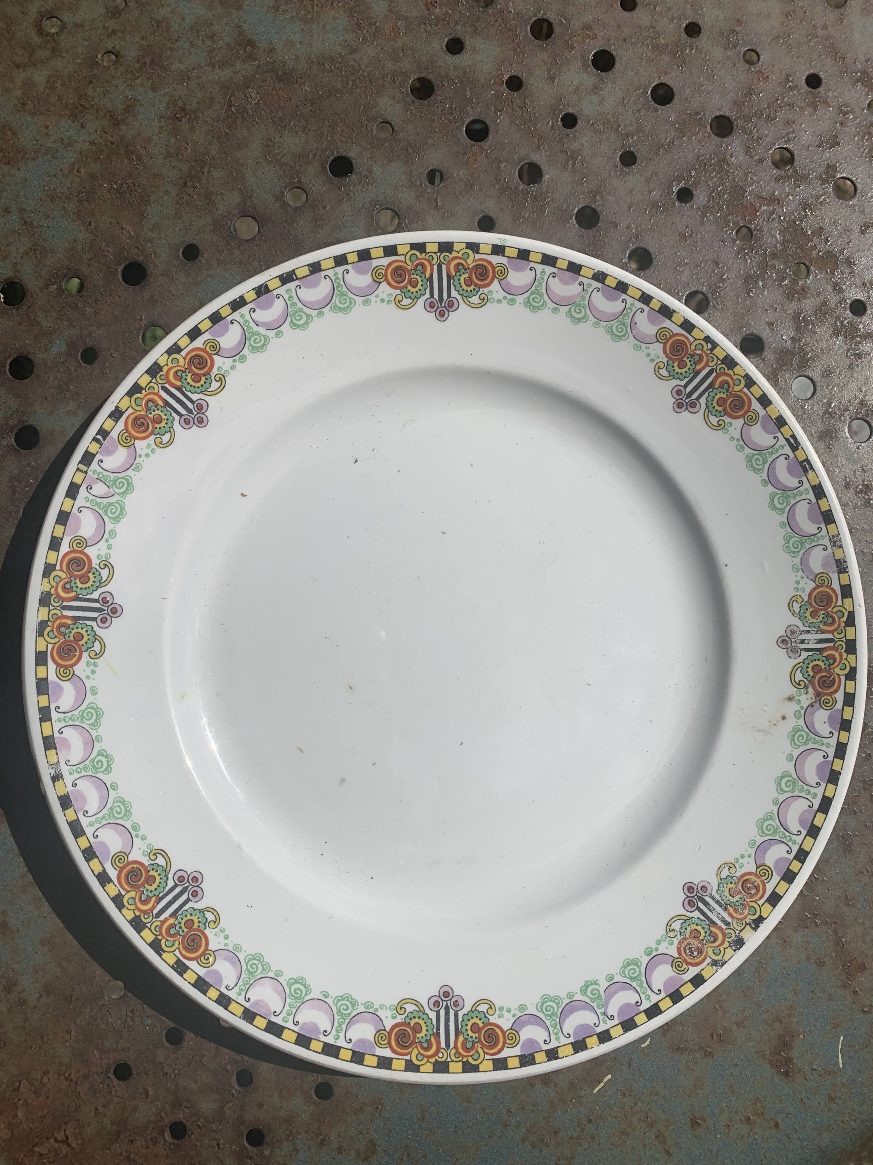 5 petites assiettes art deco, Moulin des loups, orchies, Hamage, France, anciennes et collector