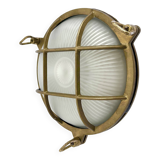 Marine decorative wall light in solid brass
