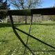 Antique black metal folding table – good quality
