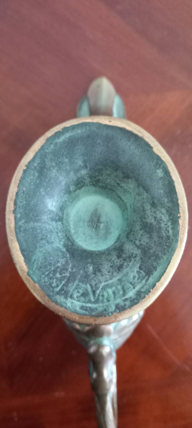 Bronze swan neck cup Max Le Verrier