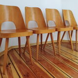 Ensemble de quatre chaises par O. Haerdtl pour Ton Tchécoslovaquie, années 1960