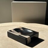 Symmetrical multicolored petrified wood soap dish