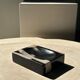 Symmetrical multicolored petrified wood soap dish