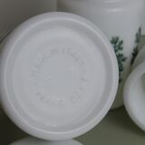 Apothecary pots in opaline