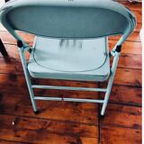 Chaise pliantesmétal couleur  inox