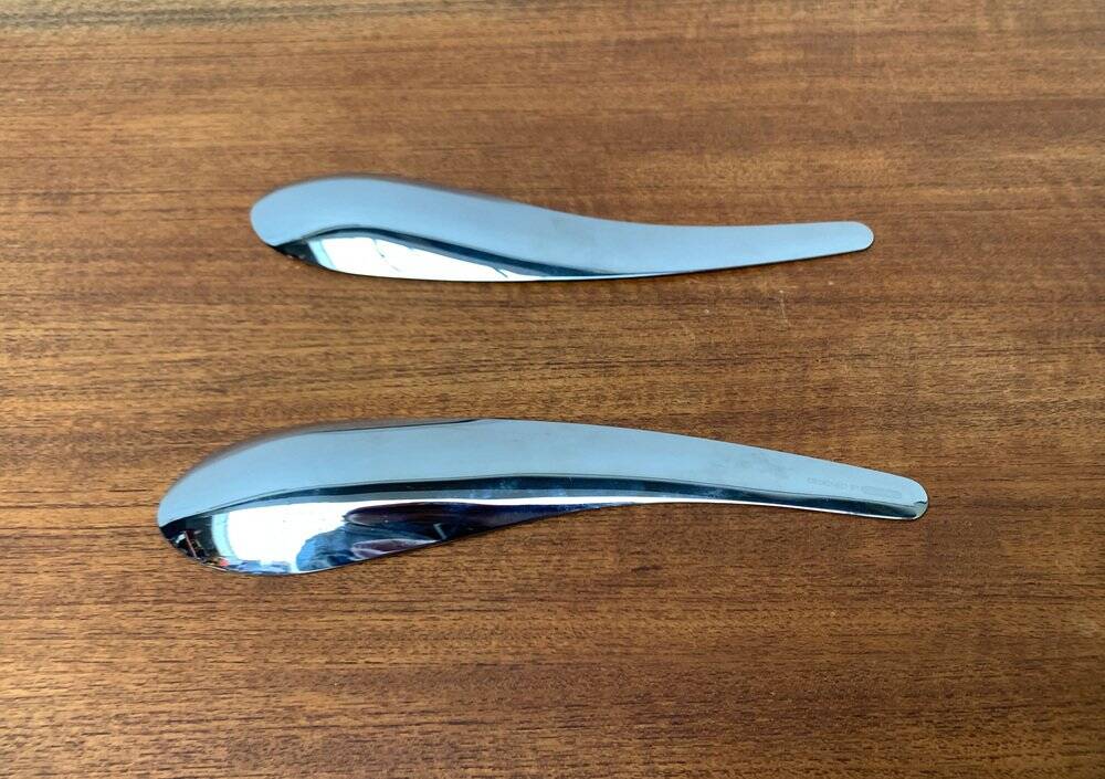 Postmodern Cutlery Conran Salad Spoons, 1990s, Set of 2